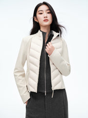 Women's Casual 90% Goose Down Light Quilted Down Jacket