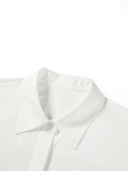 Women's Long-Sleeve Shirt with Detachable Tie