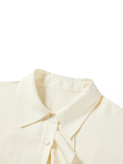 Women's Shirt with Detachable Ruffle Trim