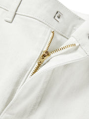 Women's Casual White Wide-Leg Curved-Leg Jeans