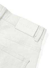 Women's Casual White Wide-Leg Curved-Leg Jeans