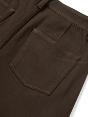 Women's Casual Belted Curved-Leg Jeans