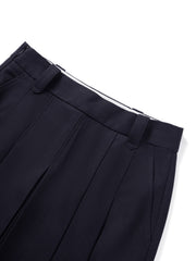 Women's Commuter Wool-Blend Pleated Midi Skirt