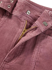 Women's Casual Cotton Corduroy Wide-Leg Jeans