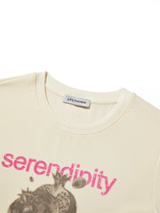 Women's Pomegranate Flocked Graphic T-Shirt