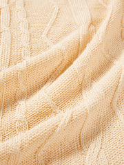 Women's Cropped Loose-Fit Cable-Knit Top