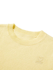 Women's Pure Wool Crewneck Short-Sleeve Knit Top