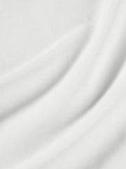 Women's Minimal Linen-Blend V-Neck Pullover Shirt