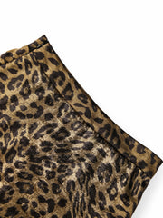 Women's High-Waist A-Line Leopard-Print Skirt