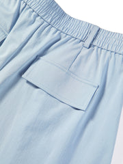 Women's Light Blue Loose Workwear Cargo Pants