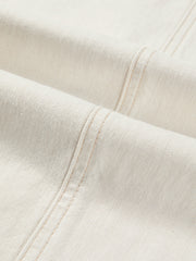 Women's loose-fitting wide-leg white jeans
