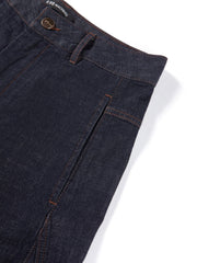 Women's Raw Denim Barrel-Leg Jeans