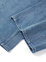 Women's Washed Wide-Leg Curved Jeans