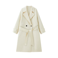 Women's Quiet Luxury Double-Faced Wool Robe Coat