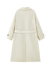 Women's Quiet Luxury Double-Faced Wool Robe Coat