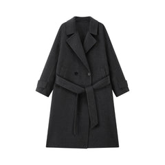 Women's Quiet Luxury Double-Faced Wool Robe Coat