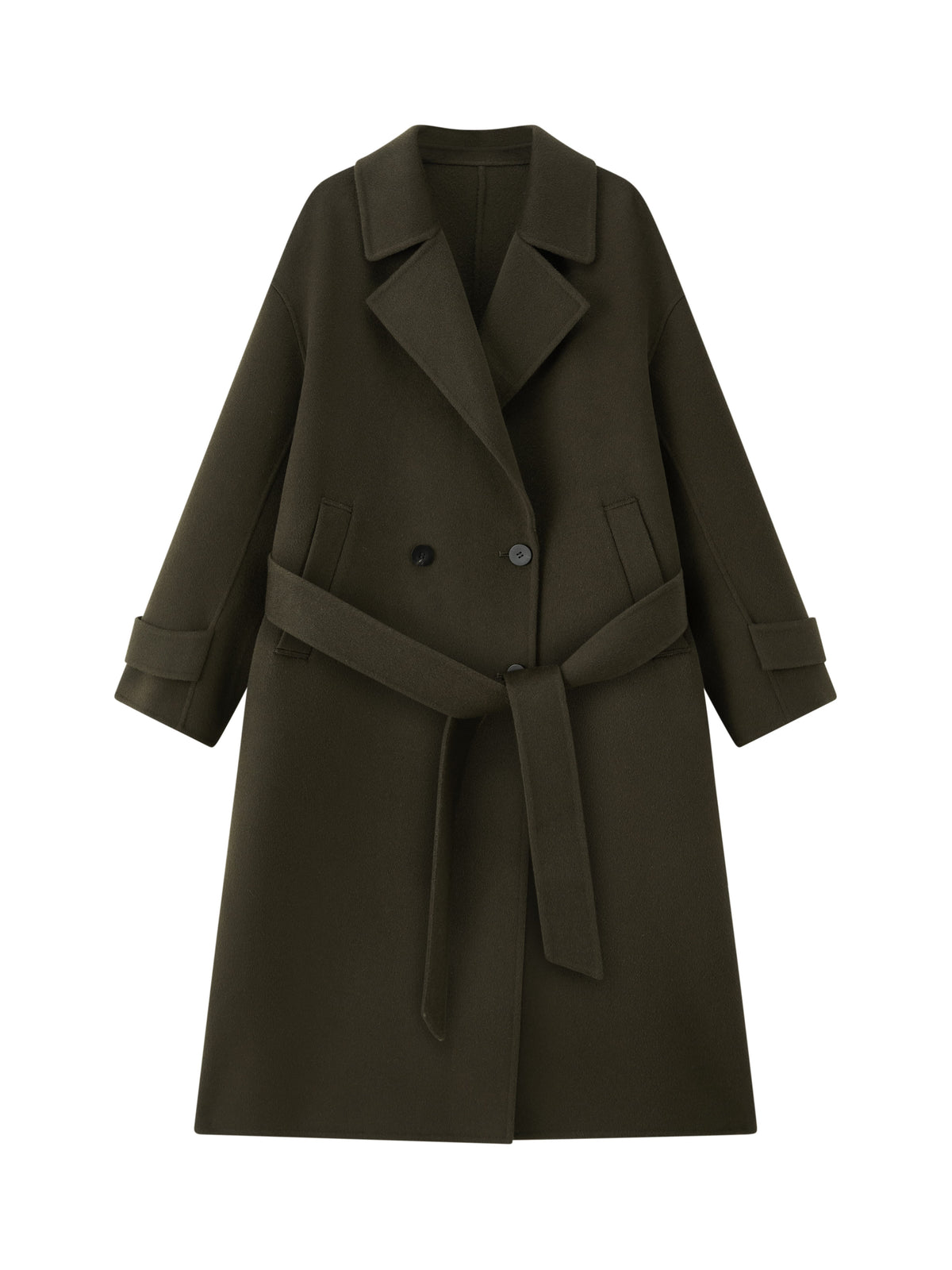 Women's Quiet Luxury Double-Faced Wool Robe Coat