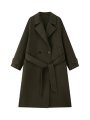 Women's Quiet Luxury Double-Faced Wool Robe Coat