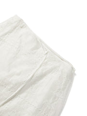 Women's straight-leg pants with Detachable skirt extender