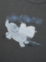 Women's Dumbo Applique Short Sleeve T-Shirt