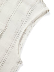 Women's Lyocell-Blend Striped Sleeveless Shirt