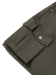 Women's High-Waist A-Line Utility Skirt