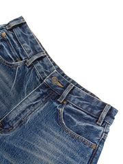 Women's Cotton Straight-Leg Denim Shorts