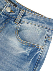 Women's Vintage Washed High-Waist Flared Pants