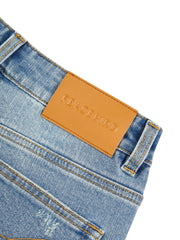 Women's Vintage Washed High-Waist Flared Pants