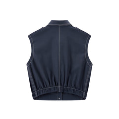 Women's Sleeveless Vest with Stitching Details