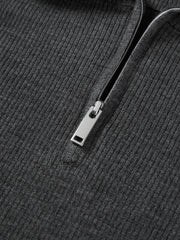 Women's Casual 100% Wool Machine-Washable Half-Zip Knit Top