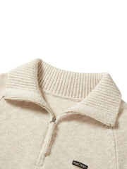 Women's Casual Wool-Blend Multi-Way Collar Knit Top