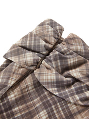 Women's Boho Girl Plaid Skirt Set