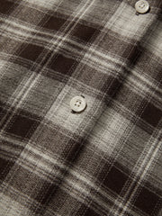 Women's Commuter Contrast-Color Plaid Long-Sleeve Shirt