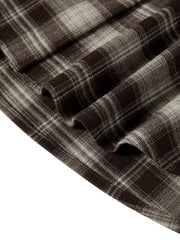 Women's Commuter Contrast-Color Plaid Long-Sleeve Shirt