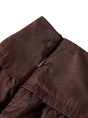 Women's Casual Solid Detachable Jacket & Skirt Set