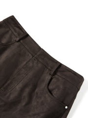 Women's Casual Faux-Suede A-Line Fringe Mini Skirt