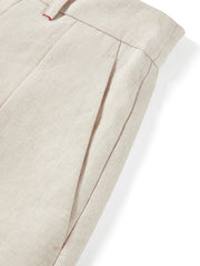 Women's Casual Linen Pleated Shorts