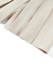 Women's Casual Linen Pleated Shorts