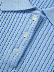 Women's Commuter Cable-Knit Short-Sleeve Sweater