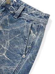 Women's Casual Textured Wide-Leg Straight Jeans