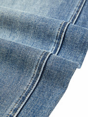 Women's casual high-waist straight-leg cropped jeans