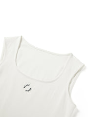 Women's Casual U-Neck Wide-Strap Racerback Tank Top