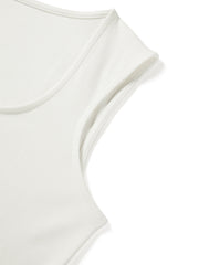 Women's Casual U-Neck Wide-Strap Racerback Tank Top