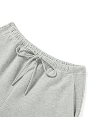 Women's Casual Knit Elastic-Waist Curved-Leg Pants