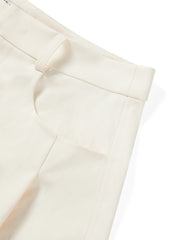 Women's Casual High-Rise Self-Tie Belt Curved-Leg Pants