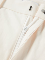 Women's Casual High-Rise Self-Tie Belt Curved-Leg Pants