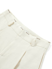 Women's Commuter White Curved-Leg Pants