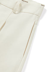 Women's Commuter White Curved-Leg Pants