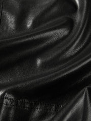 Women's Casual Broad-Shoulder Reversible PU Leather Vestt